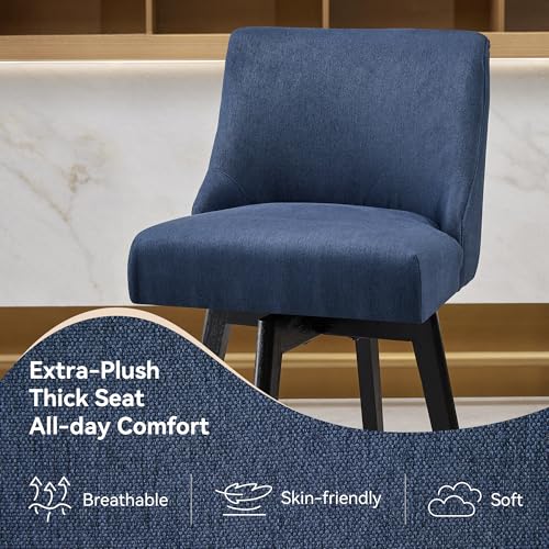 Image of 26 inch Counter Height Swivel Bar Stools, Set of 4, Blue