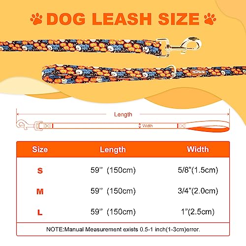 Image of Tunkoo Happy Halloween Dog Leash with Pumpkin - Durable, Stylish, and Available in Small, Medium, Large Daily Walking M