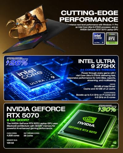 Image of msi Crosshair 18 HX AI Gaming Laptop Intel Ultra 9 275HX RTX 5070 8GB GDDR7