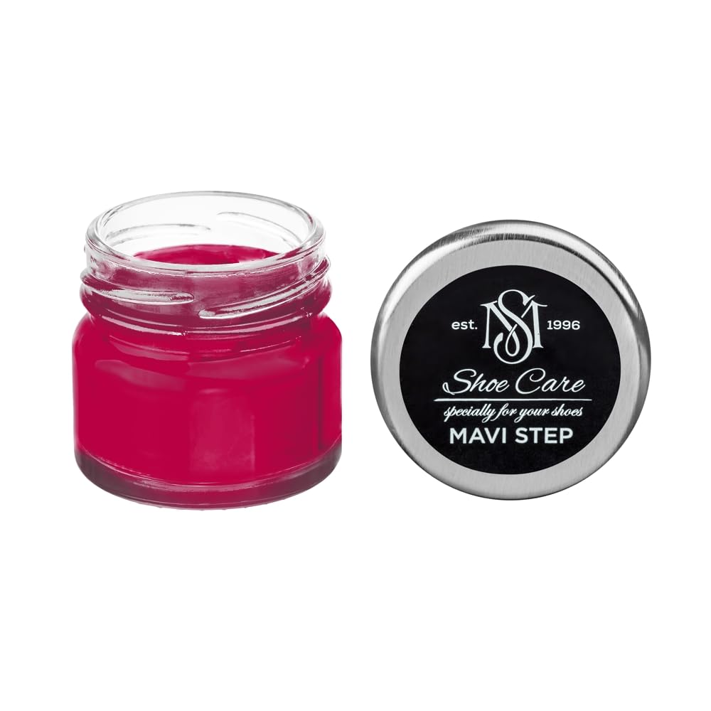 Crème de cirage NCS S 1575-R10B MAVI STEP pour rénover l'éclat du cuir magenta
