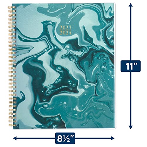 Cambridge 2023-2024 Academic Planner, Weekly & Monthly, 8-1/2" X 11", Large, Monthly Tabs, Pocket, Flexible Cover, Customizable, Acrylic Pour (1667-901A) #TOP5