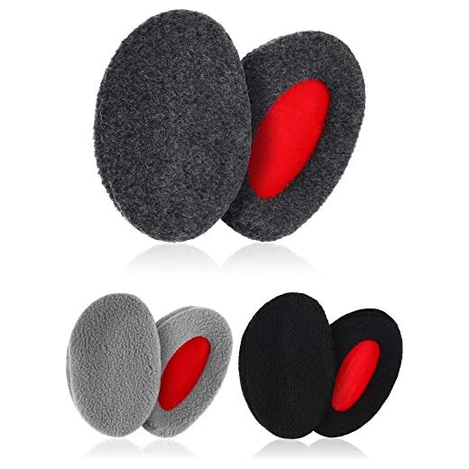 SATINIOR 3 Pairs Bandless Ear Muffs Soft Winter Ear Warmers for Cold Weather Men Women, Multicoloured, M