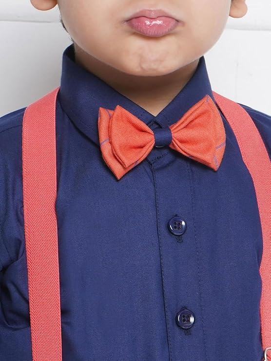 Image of AJ DEZINES Kids Casual Wear Clothing Cotton Shirt Short Set For Boys