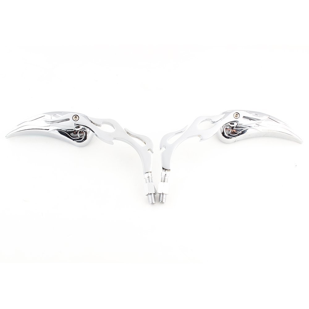 Specchietti laterali per moto con fiamma a goccia, 8-10 mm, per moto Cruiser