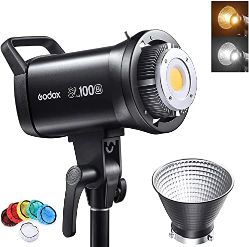 ✅ 11 effetti di luce incorporati: Godox SL100BI dispone di 11 modalità di effetti di luce, come FX1-Lighting 1 、 FX2-lighting 2 、 FX3-Lighting 3 、 FX4-Flash 、 FX5-Conference 、 FX6-Paoarazzi 、 FX7-Television 、 FX8- Lampadina rotta 、 FX9-Candela 、 FX10-Fire 、 FX11-Firework. Luminosità regolabile da 0 a 100%, che offre più scelte.