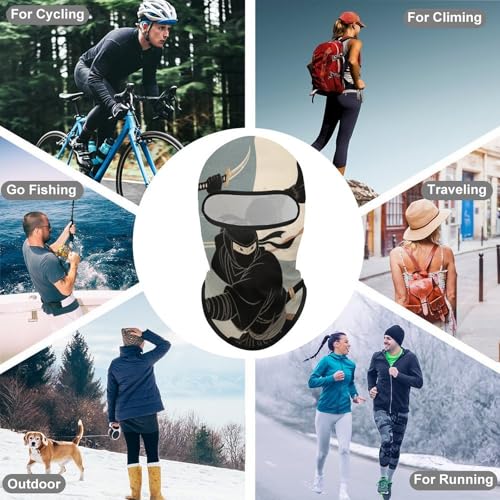 Balaclava para Hombres y Mujeres - Máscara de Protección Solar UPF para Ciclismo, Esquí, Correr | Máscara Antiviento miniatura 6