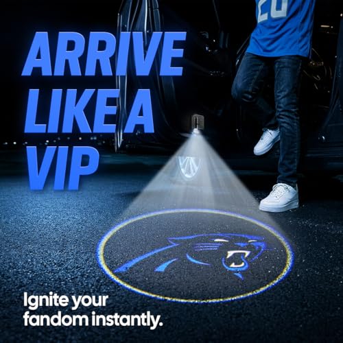 Image of LED Car Door Light - Officially Licensed NFL Wireless Projector - Show Your Team Pride - Battery Powered, Easy Install