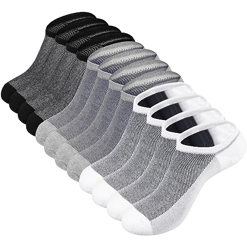 Firtink 6 Pairs Mens Trainer Socks, Low Cut Ankle Socks Breathable Cotton Running Socks for Men Sports, Walking and Gym