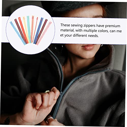 Operitacx 10 Pçs Resina Plástico Zíper Saco De Costura Zíperes Saco Zíperes Material Zíperes Invisív