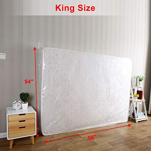 Lauliven 2-Pack Mattress Bag For Moving - California King/King Size Mattress Storage Bag - 4 Mil Extra Thick Heavy Duty Mattress Protection Cover - 94 X 96 Inch #TOP3