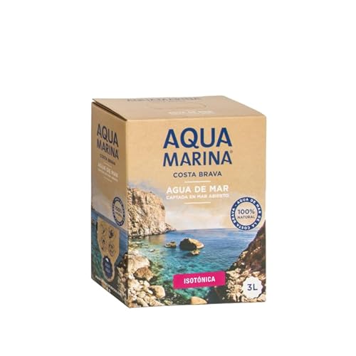 AquaMarina Costa Brava Agua de Mar Isotónica 100% Natural Hidratación Deportiva y Bienestar | 1 Bag-in-Box 3L con Grifo Incorporado | Calidad Mediterránea (1, Bag-in-Box 3 LITROS)