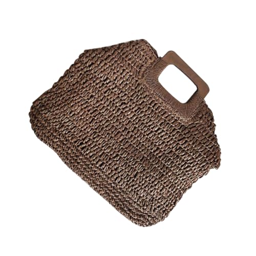 Sac de plage en paille tressée pour femme grand cabas vintage léger pour fêtes