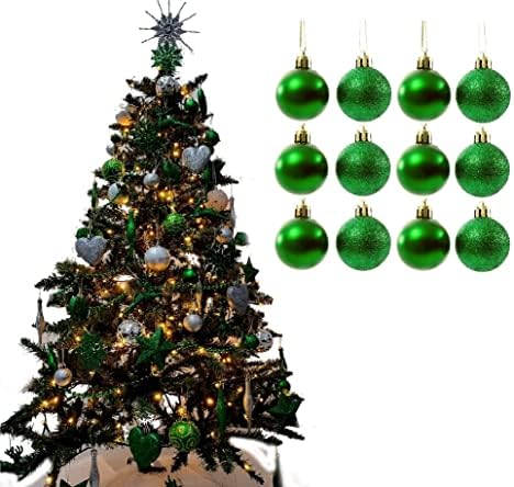 Simply Products Christmas Tree Decoration Baubles 3.8cm - Great Christmas Tree Hanging Ball Decorations, Matte & Glitter Baubles Pack of 12 - 3.8cm (Midnight Blue Matte & Glitter)