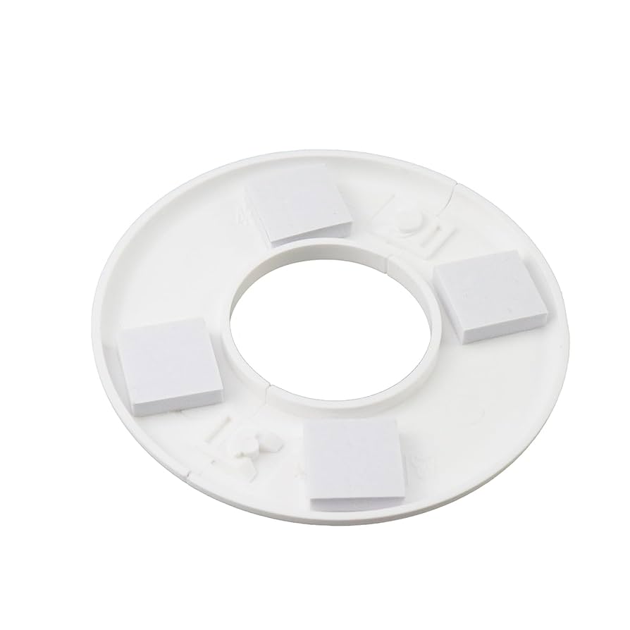 Sunnates 2PCS White Escutcheon Plate 2 Inch Round Escutcheon Plate Shower Faucet Cover Plate