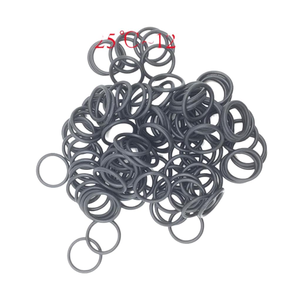 50-teiliges Dichtungsset aus schwarzem Nitrilkautschuk, 1,3 mm Querschnitt, Innendurchmesserbereich 1,1 mm bis 70 mm, öl- und kraftstoffbeständige Dichtungen für den Automobil- und Industriebereich