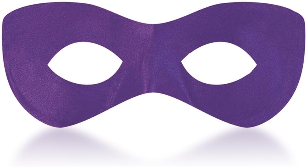 Purple Super Hero Fabric Mask - 2.87" x 8.25" - Vibrant Color & Fun Design Costume Accessory Perfect For Halloween, Costume Parties, Festivals & More - 1 Pc
