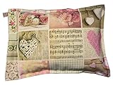 [page_title]-Kräuterkissen Schlaf Gut Motiv Herzen rosa beige 100% Baumwolle (ohne Zusatz von Duftstoffen)