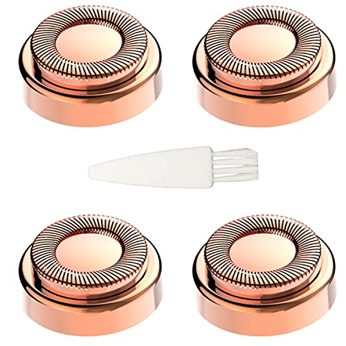 gen1 Facial Hair Remover Replacement Heads, Only for Gen1 Finishing Touch Flawless Hair Remover As Seen On TV, 18K Gold-Plated Rose Gold, 4 Count