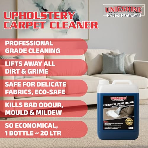 Image of Concentrated Upholstery & Carpet Cleaner | Car Interior, Sofa, Carpet & Roof Cleaner | Deep Stain Removal, Fresh Fragrance & Multi-Surface Fabric Cleaning Solution (5L Concentrated)