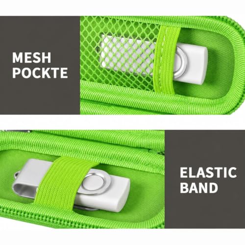 Image of USB Flash Drive Case, SD Card /Thumb Drive /Memory Cards Holder, Bag Only | SDXC /SDHC Storage, Electronic Accessories Organizer for SanDisk / for Samsung, for Students /IT /Office /School /Travel, G-Green