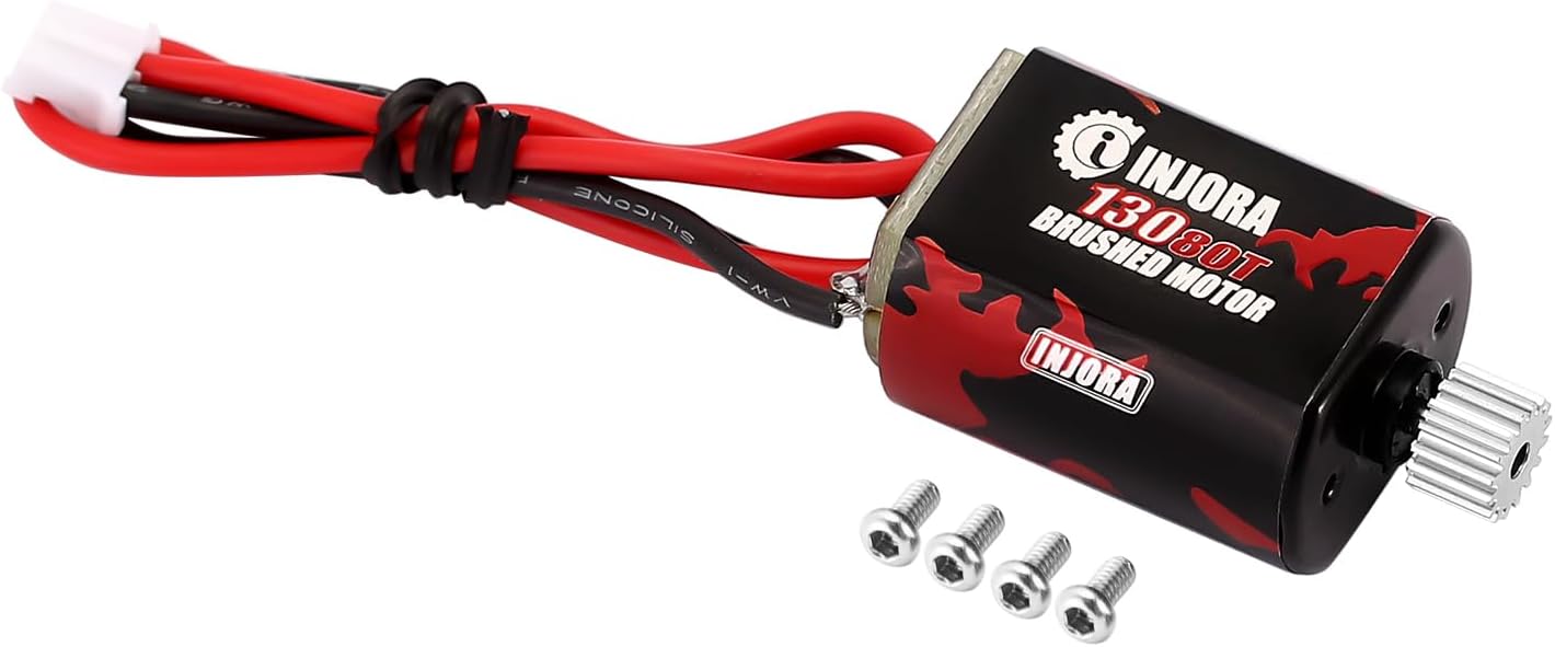Moteur à Balais 130 60T INJORA Avec Rouages Acier Pour FMS FCX24 1/24 RC Crawler