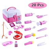 FunsLane Dentist Toy Doctor Kit for Kids, 20 Pcs Pretend Play Dentist Tools Medical Set for Toddlers