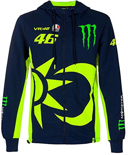 Preisvergleich Produktbild Valentino Rossi Vlies Replica 46 Monster Energy,XL,Blau,Mann