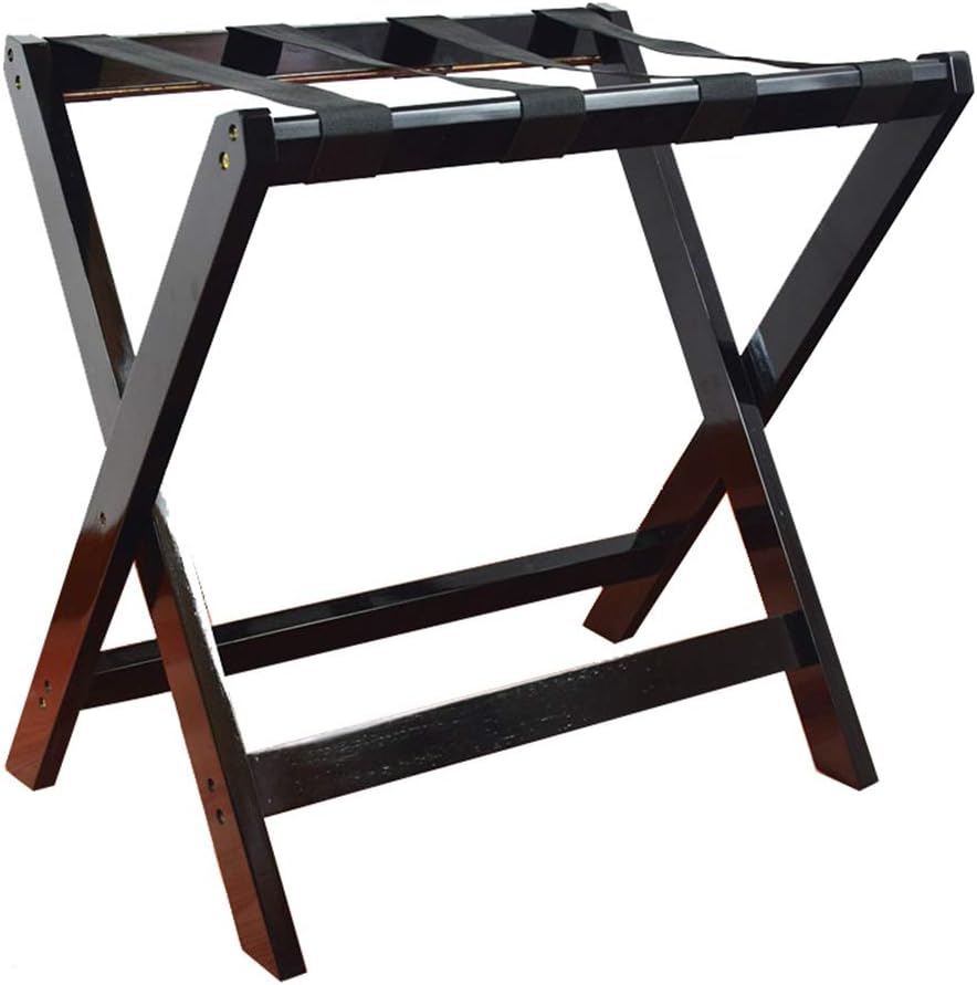 Hotel Solid Wood Luggage Rack Room Household Folding Luggage Rack Put Hanger (60 × 40 × 60CM) (Color : B) (C)