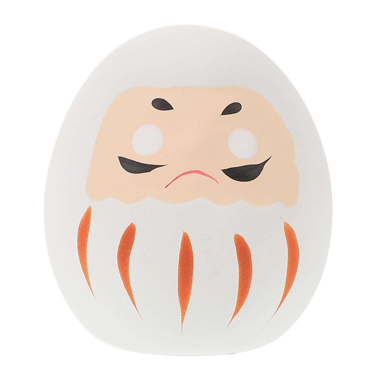Milisten Daruma Giapponese in Ceramica, Decorazione Per Casa, Statuetta Bianca, Porta Fortuna, Ornamenti Bambole Da Collezione, 4,5cm