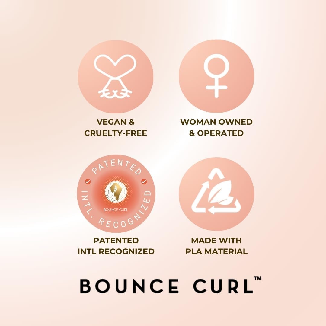 Bounce Curl Volume EdgeLift Brush - Spazzola per capelli ricci per volume e definizione delle radici, rubino