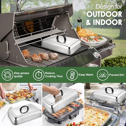 Joyfair Dome para derretir queso para parrilla, set 2 pcs miniatura 6