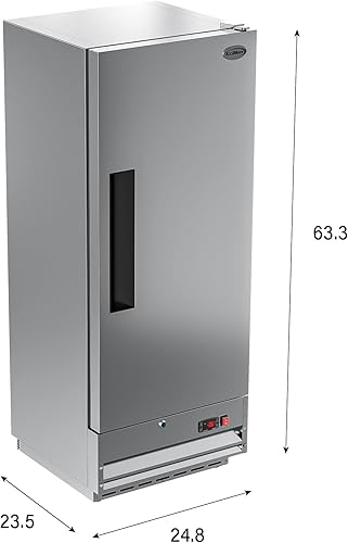 Miniatura 8 de KoolMore Congelador comercial de una puerta para restaurante, cafetería y almacenamiento de alimentos fríos, acabado de acero inoxidable, gran