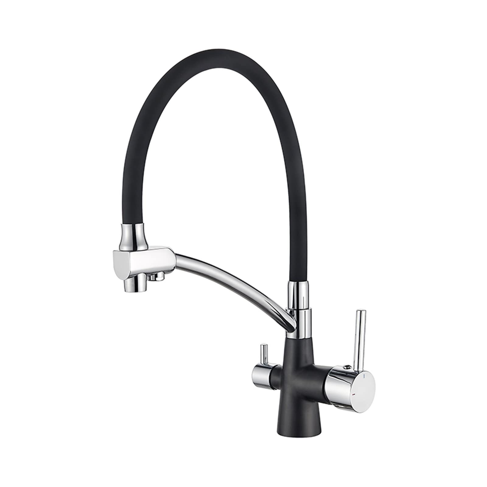 Kitchen Faucet Water Filter Faucets Dual Spout Mixer Purification Feature Taps,Precise Control(L4855B-2)