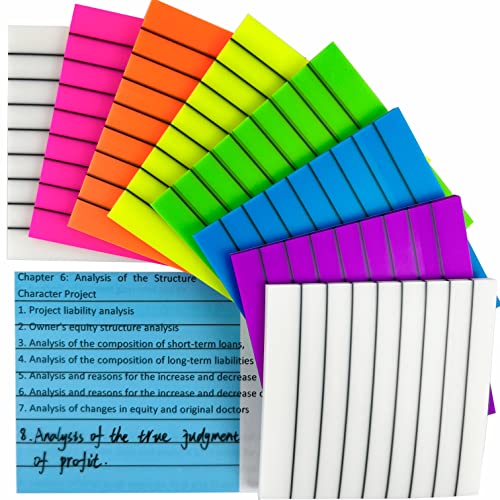 Smarpau Lined Transparent Sticky Notes, 400 Sheets 8 Pads 3