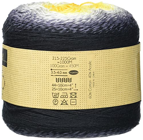 Image of Scheepjes Yarn Whirl Ombre - 1111 Yards, 60% Cotton, 40% Acrylic, Softly Color Changing, Extra Large Yarn Cake (Dandelion Munchies)