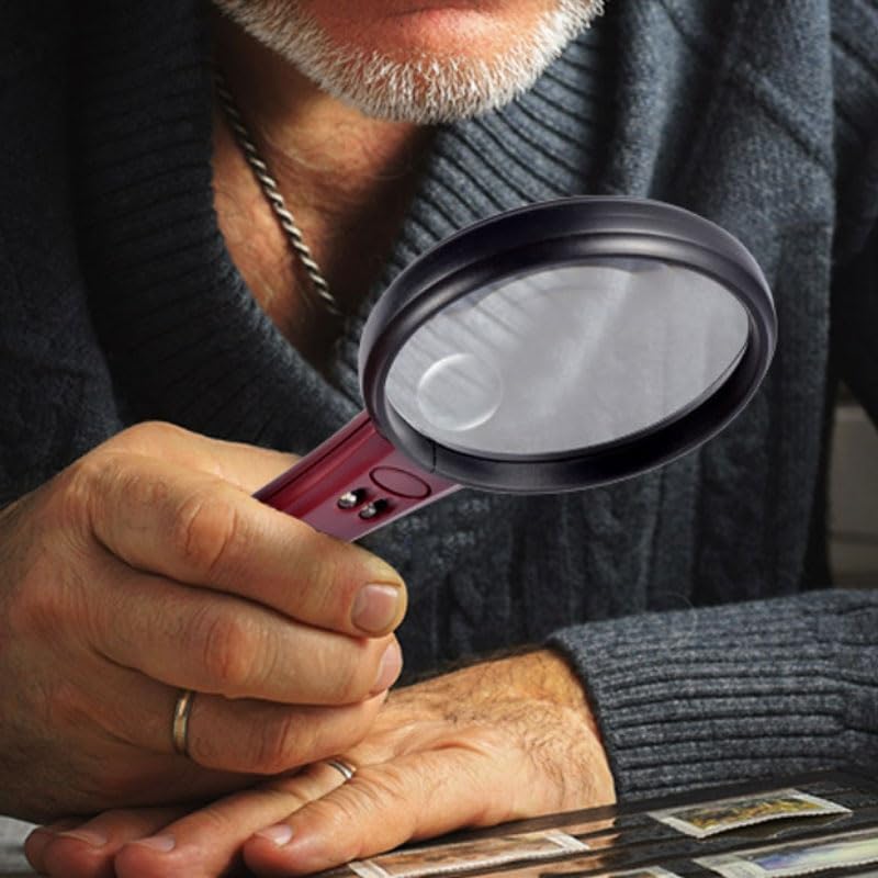 Lente d'ingrandimento da lettura portatile Lenti ottiche Lente d'ingrandimento a LED per