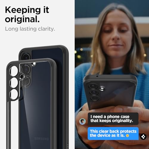 Image of Spigen Ultra Hybrid | Samsung Galaxy A55 5G Case [Transparent] [Air Cushion Protection] Galaxy A55 5G Back Cover | TPU+PC - Matte Black