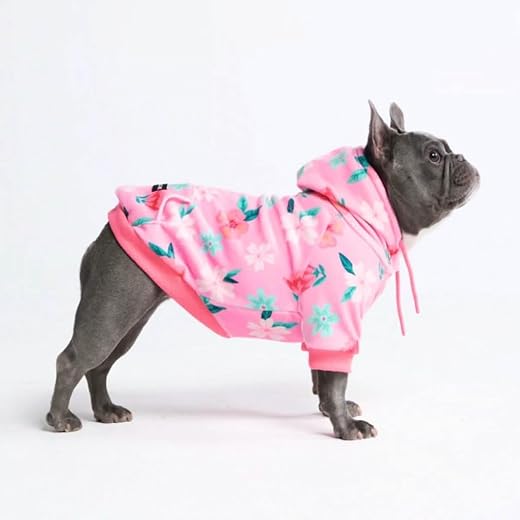 Spark Paws Dog Hoodie – Premium Dog Sweater for Small, Medium, and Large Dogs | Warm Outfits for French Bulldogs, Pitbull, Puppy, Winter Jacket Alternative - Blossom - XL