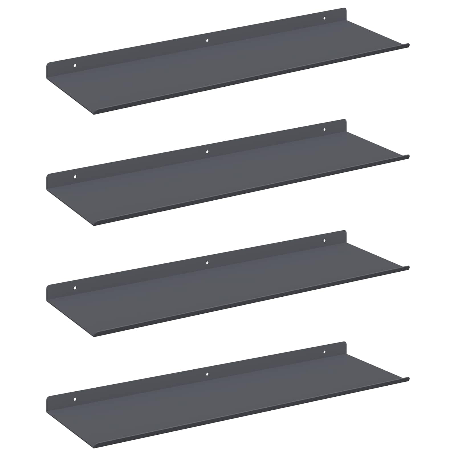 Étagère murale en acier lot de 4 pour sublimer la décoration du salon et bureau