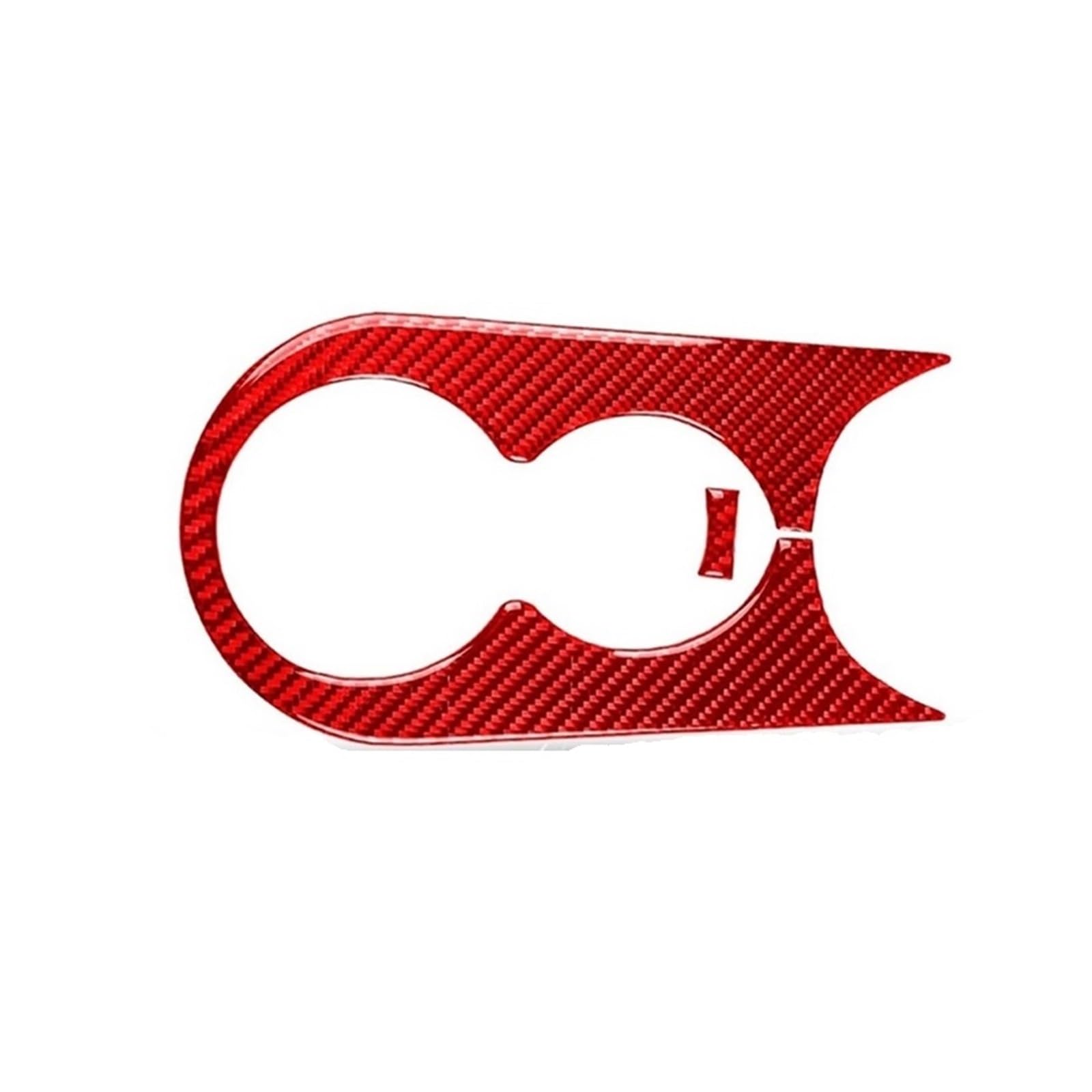 For Hummer H3 2006-2010 Car Interior Decoration Sticker Carbon Fiber Center Water Cup Holder Panel Decorative Cover Car Interior Mouldings(Red)