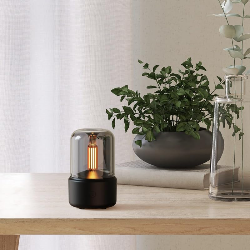 Difusor aromático eléctrico con luz tipo vela y tanque 120 ml miniatura 5