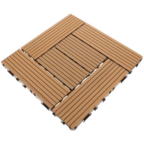 PENIKOKO Piastrelle ad Incastro in Plastica per Pavimento Esterno, Pavimento ad Incastro per Terrazza e Balcone da Giardino, Rivestimento per Patio e Terrazze di Appartamenti