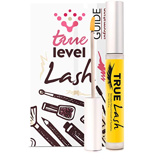 True Level Eyelash Growth Serum Eye Lash Regrowth Plant Stem Cells Enhancing Treatment for Longer Fuller Thicker Eyelashes Eyebrows (0.16 oz / 5ml)