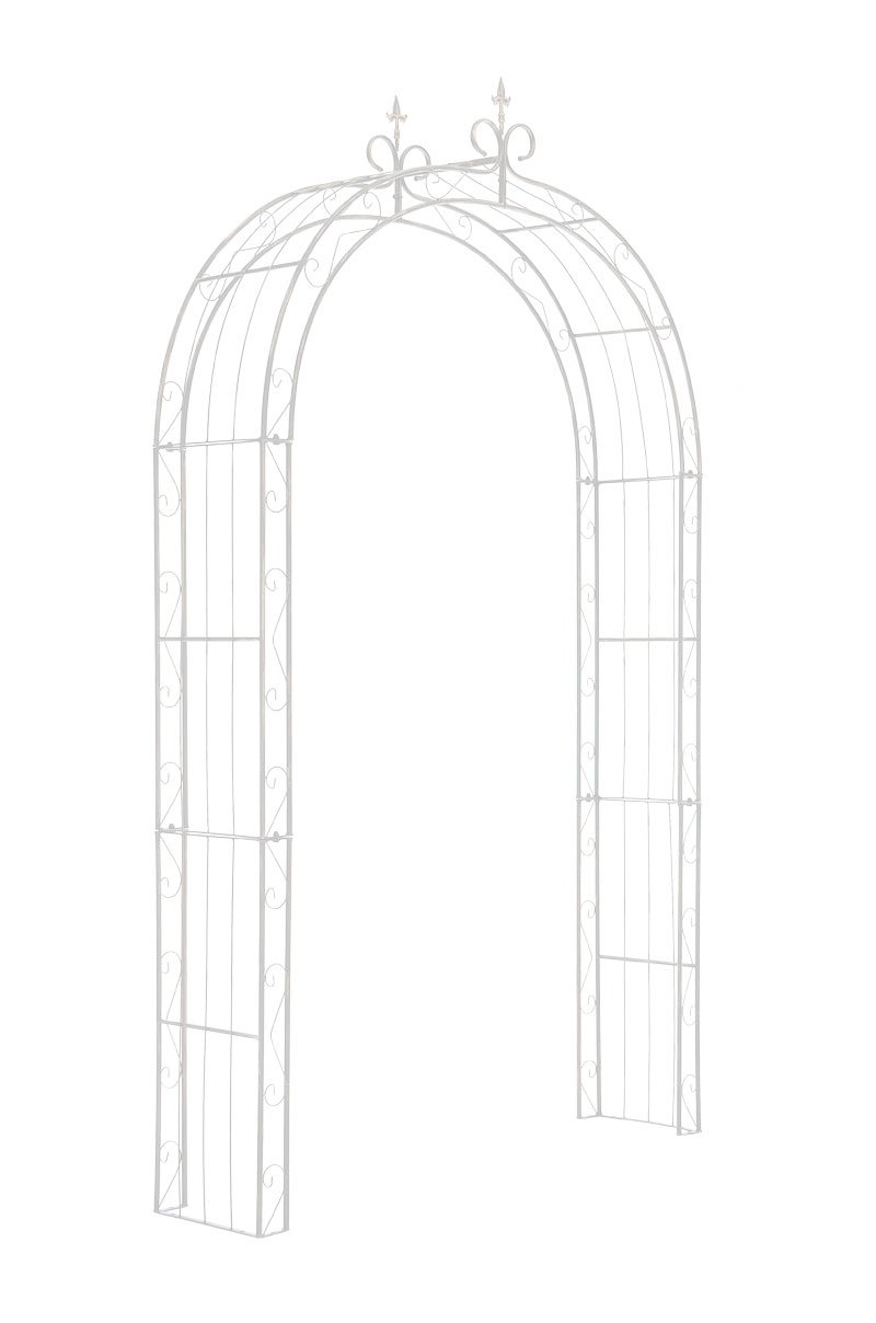 CLP Arche ŕ Rosiers Sun - Arcade de Jardin en Fer Forgé - Support pour Plantes Grimpantes - Arceau de Jardin Treillis de Jardin, Couleur:Blanc