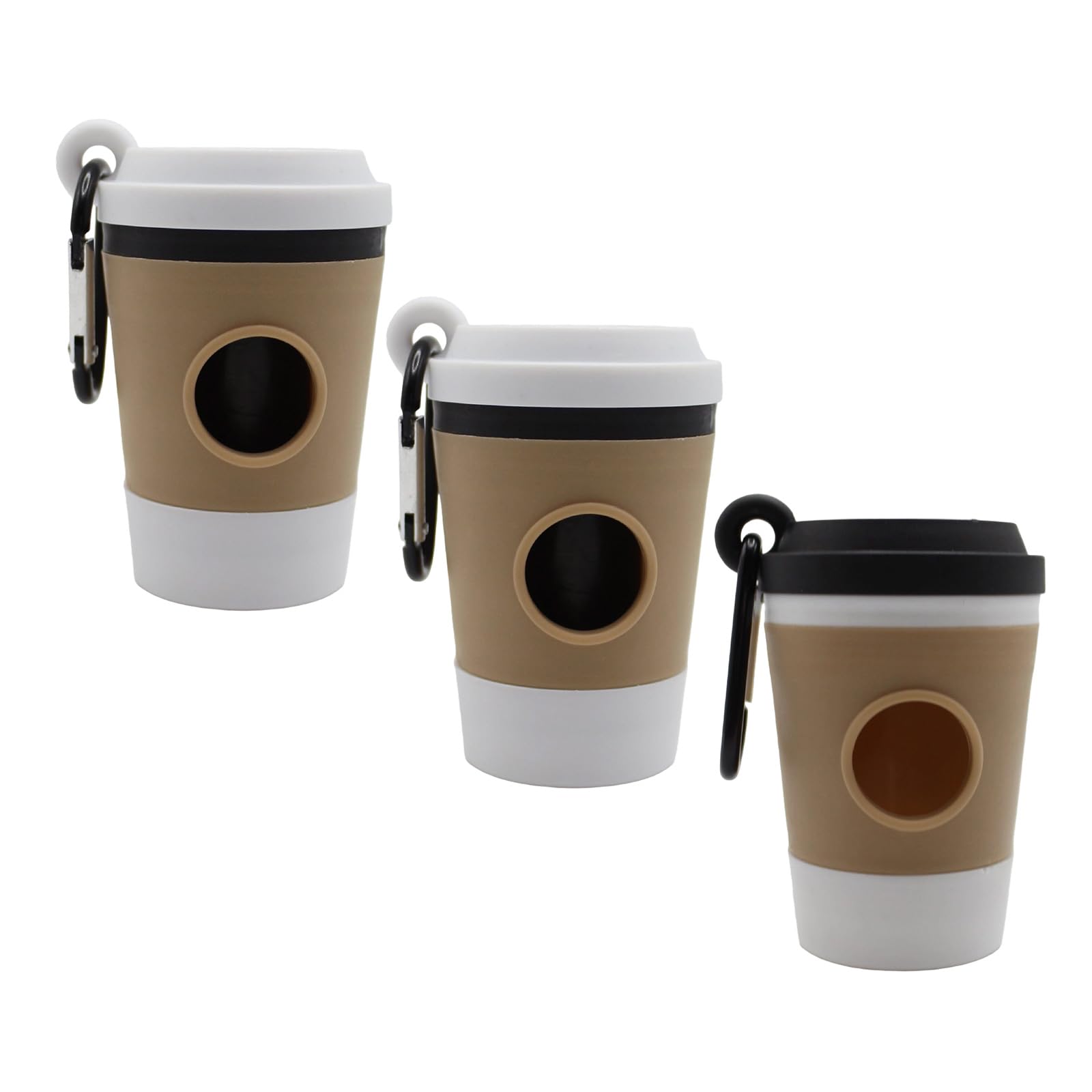 Xjdzineq Ready Pet Waste Bag Organizers Coffee Cup Shape Waste Dispenser with Quickly Access Durability Construction Coffee Cup Dog Poops Dispenser