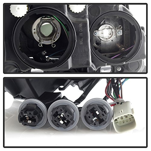 ACANII - For [Halogen Models] Black 2013 2014 2015 Chevy Malibu Projector Headlights Headlamps Driver + Passenger Side