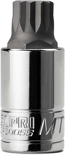 Capri Tools 30055 XZN - Enchufe de punta cuadrada triple de 0.630in con unidad a prueba de manipulaciones, 12 pulgada