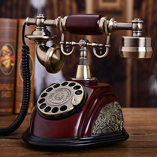 Teléfono vintage con disco rotativo estilo antiguo miniatura 2