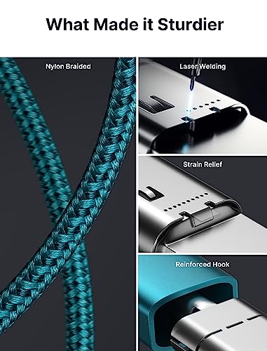 Image of JSAUX 100W USB C to USB C Cable [2-Pack 10T], PD Fast Charging, Green