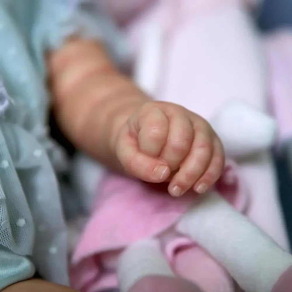 RXDOLL Reborn Baby Dolls silikonowe lalki na całe ciało, dziewczyna, 50 cm, prawdziwe lalki, które wyglądają prawdziwie uśmiechnięta, noworodek, anatomicznie poprawna, zabawka, prezent dla dzieci w